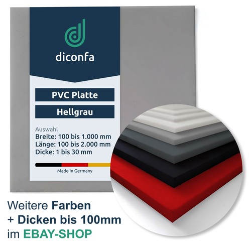 Pvc platte hellgrau 4mm - platte,