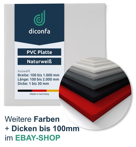 Pvc platte weiß 4mm - pvc, 6mm