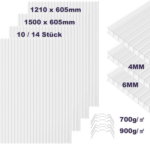 Gewächshausplatten 4mm 6mm - gewächshausplatten, 4mm/6mm